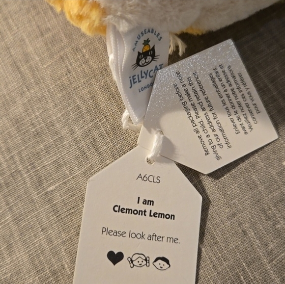 Jellycat Clemont Lemon 🍋 6x4" Soft and Plush BNWT Authentic - Picture 5 of 7